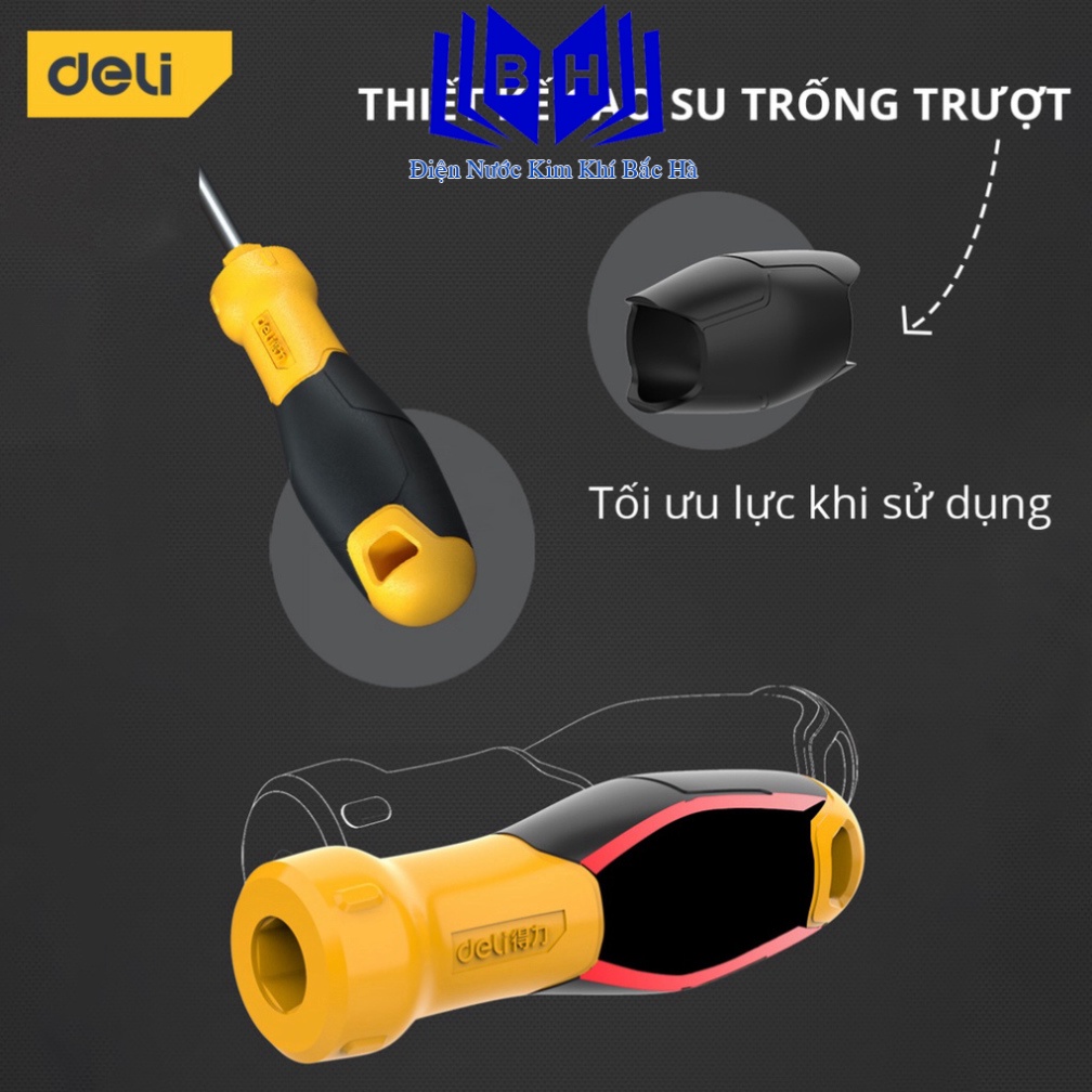 Bắc Hà - Bộ Tua Vít Deli 9 Chi Tiết Đa Năng, Nhỏ Gọn, Tiện Dụng - Vặn Ốc Vít, Sửa Chữa Đồ Dùng Gia Đình - DL636009