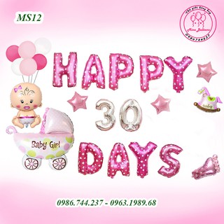 Set Bóng Bay Trang Trí Đầy Tháng Cho Bé