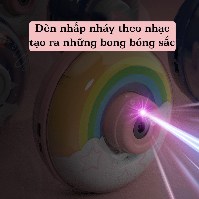 Máy Ảnh Thổi Bong Bóng MẪU MỚI NHẤT 2021, có đèn và nhạc kèm dây đeo, xà phòng