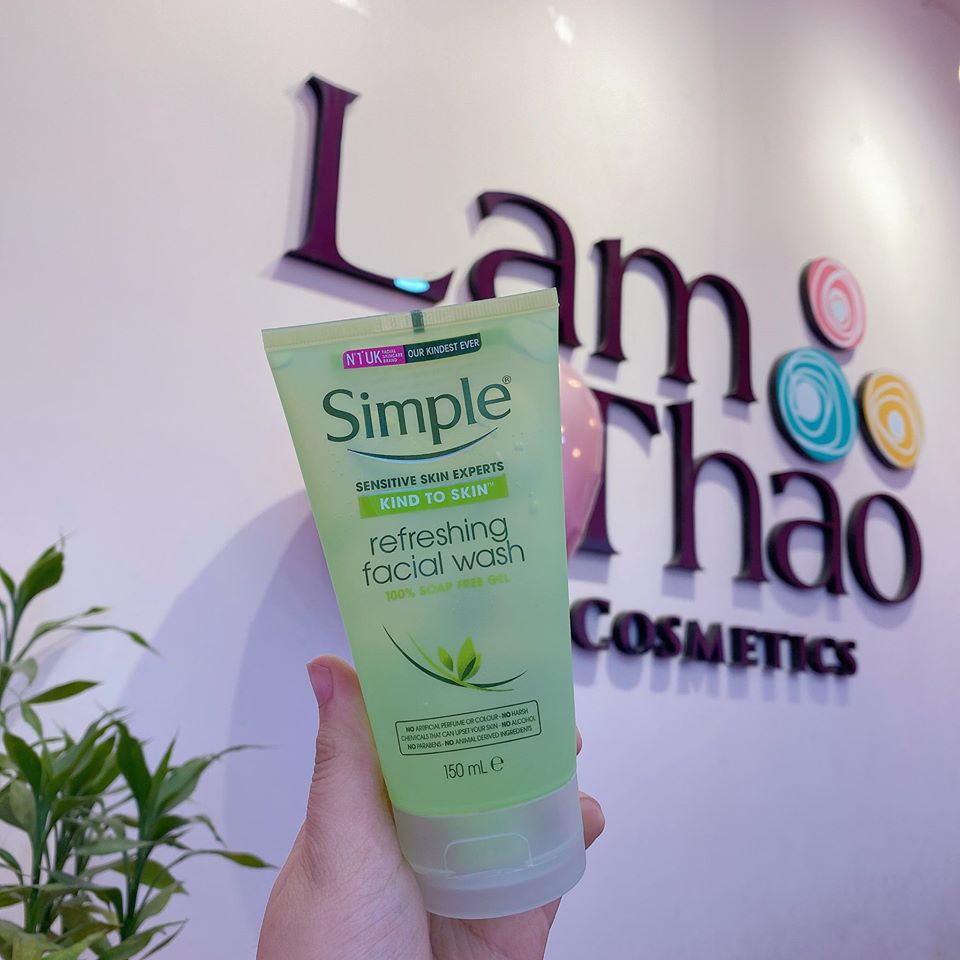 [Mã 254FMCGSALE giảm 8% đơn 500K] Sữa Rửa Mặt Dạng Gel Simple Kind To Skin Refreshing Facial Wash