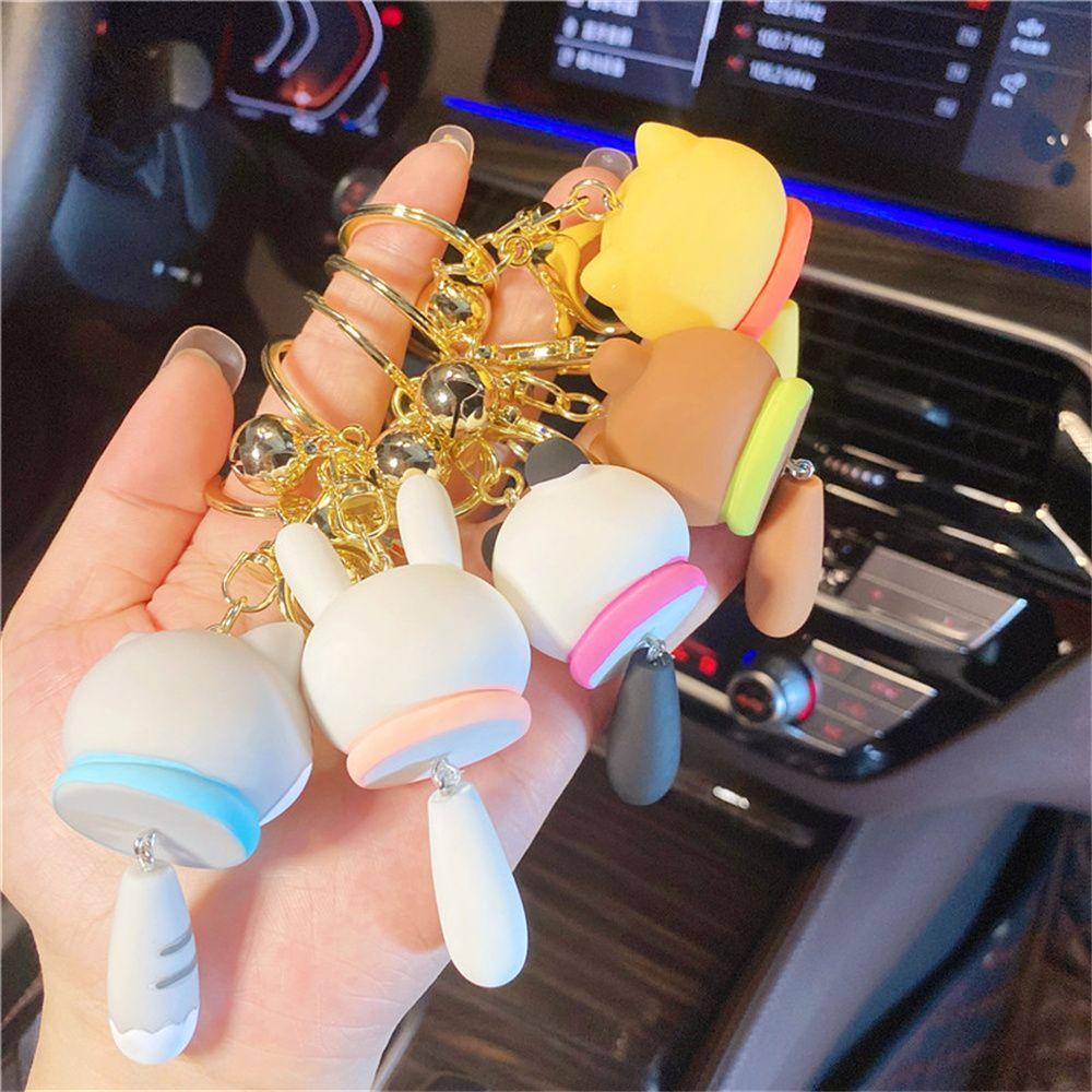 QUINTON Cute Memorial KeyRing Interior Accessories Animals Tail Animal Key Chain Packaging Decoration Backpack Keyring Car Pendant Key Holder Backpack Pendant Pet Lover Gift Shiba Inu