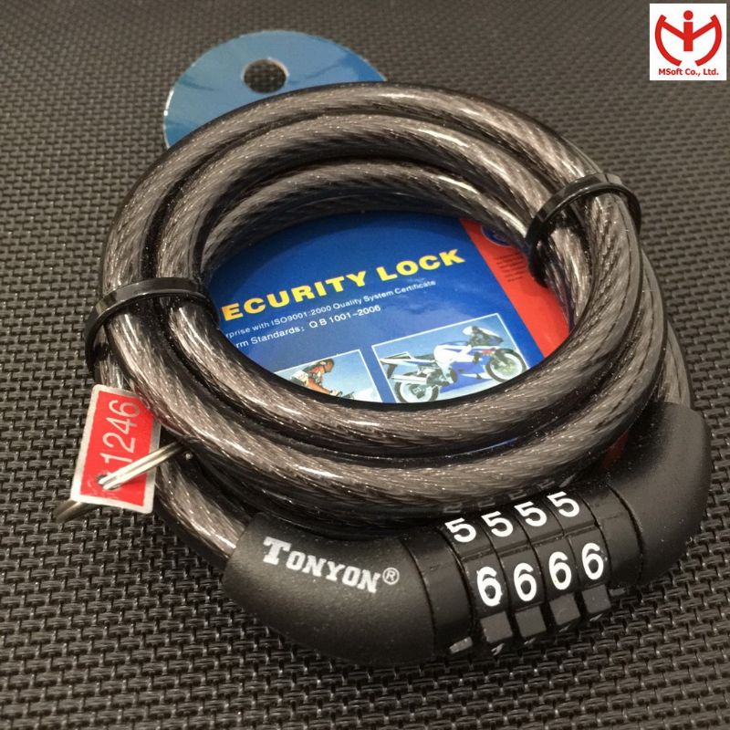 Khóa dây 4 số, khóa dây xe đạp chống cắt