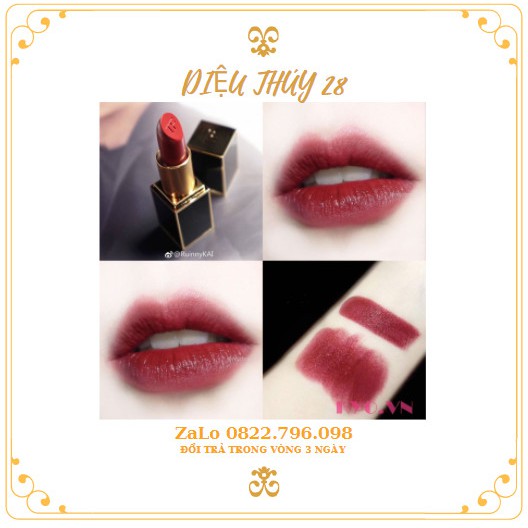 FORD LIP COLOR MATTE Son Tom Ford Velvet Cherry 08 Màu Đỏ Rượu Vang