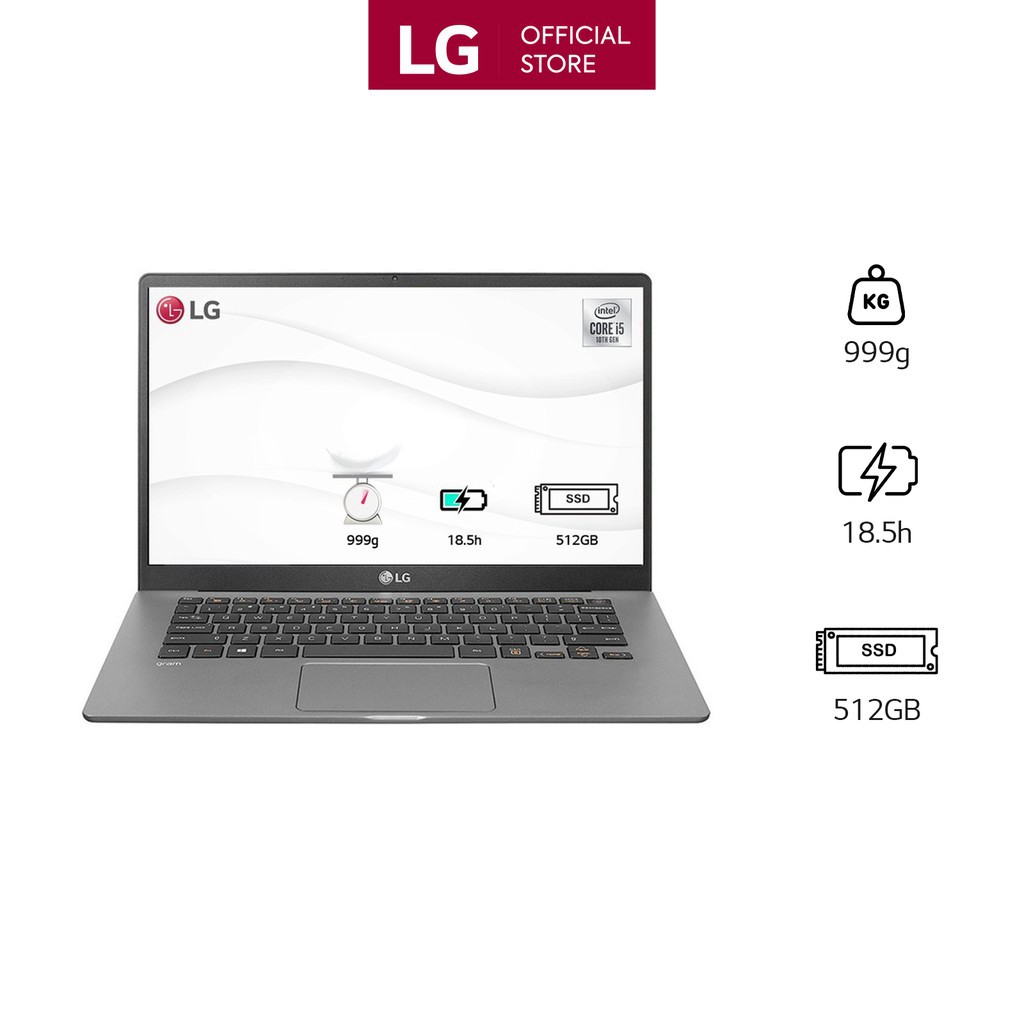 Laptop LG Gram 2020 14ZD90N-V.AX55A5 (Core i5-1035G7/8GB/512GB NVMe/14 FHD IPS/NonOS) | BigBuy360 - bigbuy360.vn