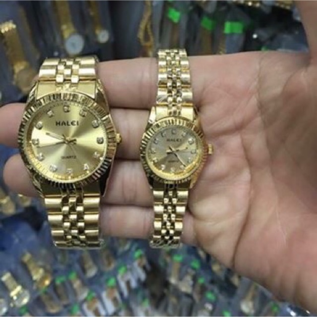 Đồng hồ nam Halei dây kim loại H988 khung vàng đẳng cấp sang trọng, đi mưa rửa tay thoải mái