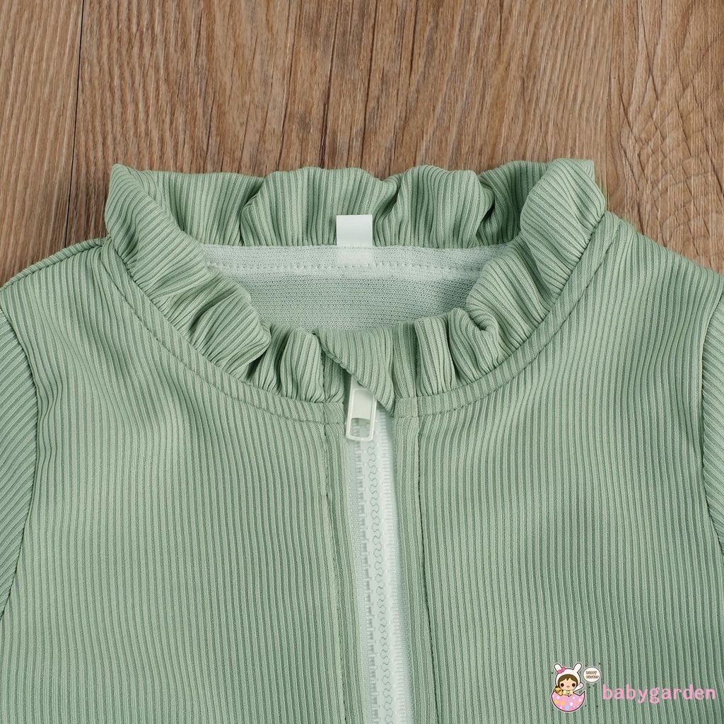 Bộ đồ bơi một mảnh dài tay dễ thương cho bé gái