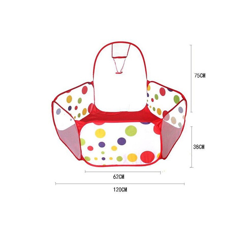 Lều bóng rổ chấm bi cho bé