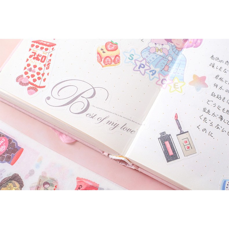Set 4 Tấm Washi Sticker Lớn Nhiều Chủ Đề Cực Xinh DIY Trang Trí Sổ Lưu Niệm Planner scrapbook, bullet journal Nhãn Dán