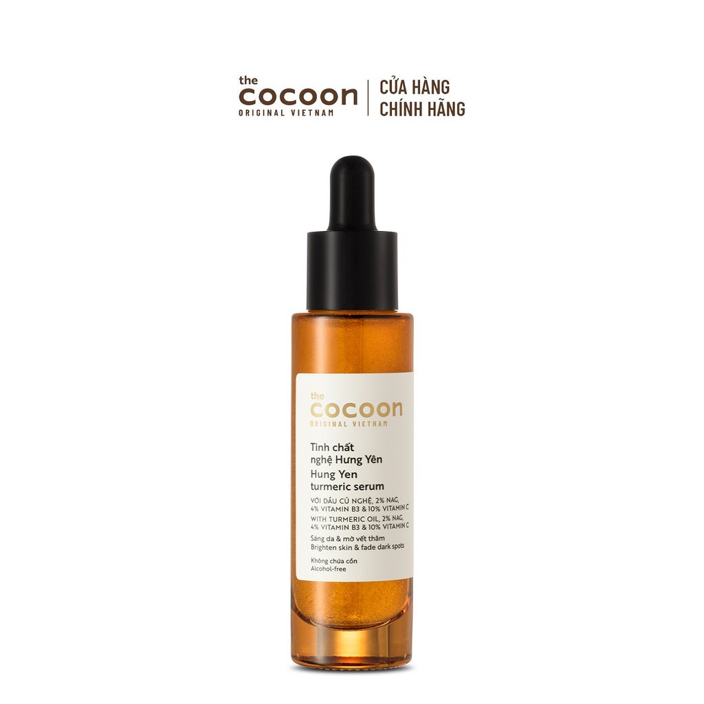 Tinh chất nghệ Hưng Yên Cocoon Turmeric Serum sáng da chuyên sâu và mờ vết thâm 30ml