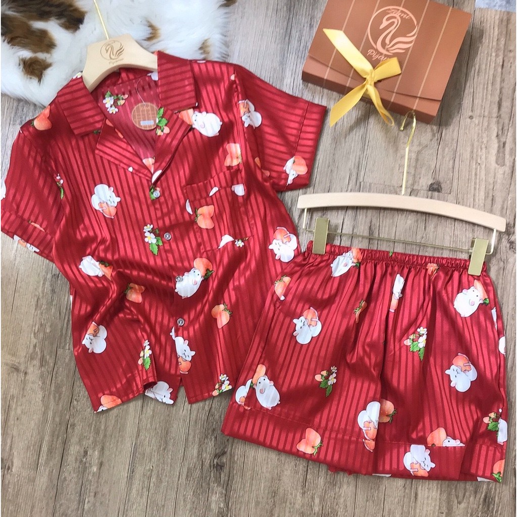 Bộ Pijama Lụa Gấm SIÊU HOT ( Cộc - Đùi)