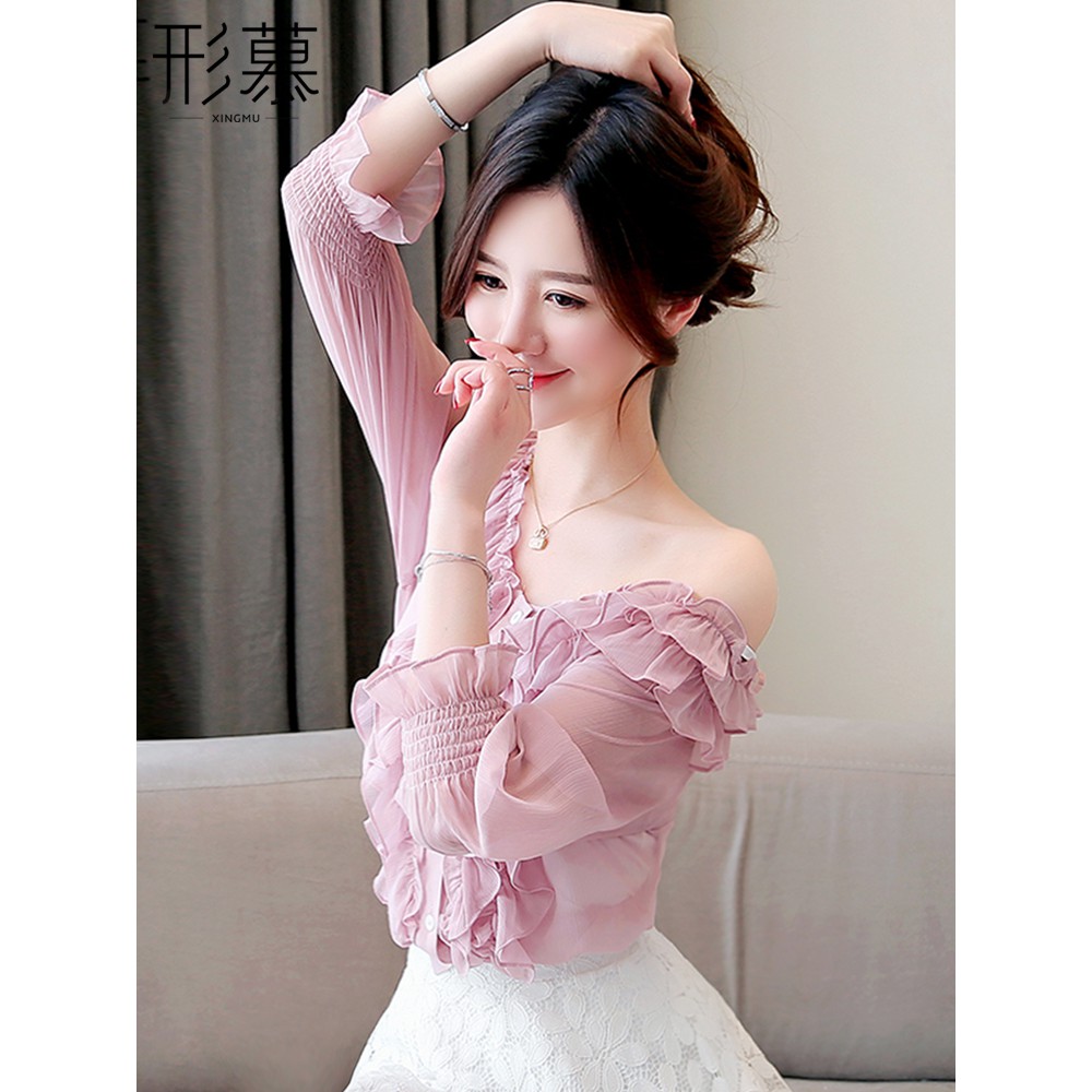 áo voan hở vai tiểu thư ngọt ngào quyến rũ