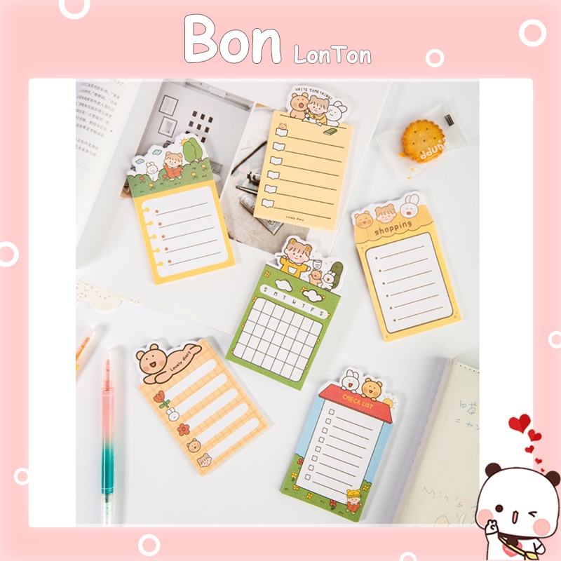 [Mã LIFEBOOK2 giảm 10% đơn 0Đ] Giấy note ghi chú dán được hình cô gái cute dễ thương có dính siêu chắc (30 tờ)