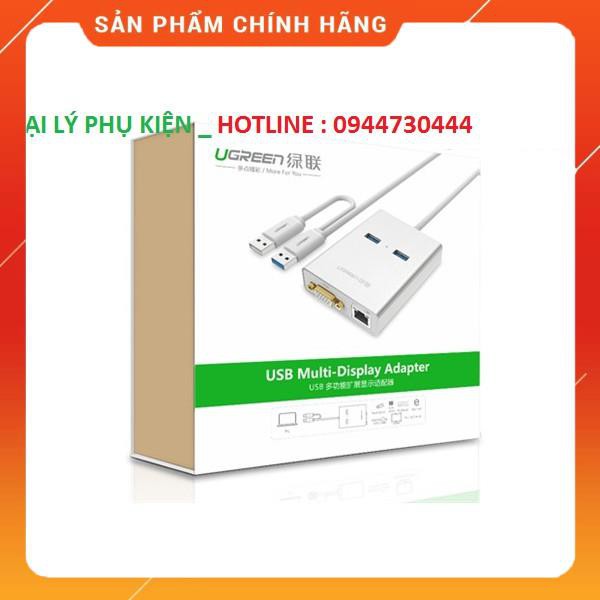 Cáp USB 3.0 sang VGA và 2 cổng USB 3.0 tích hợp Lan Gigabit Ugreen 40242 dailyphukien