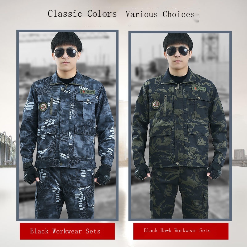 Áo Khoác Vest Dày Phối Màu Rằn Ri Kiểu Quân Đội Thời Trang Xuân Thu Cho Thợ Hàn Điện