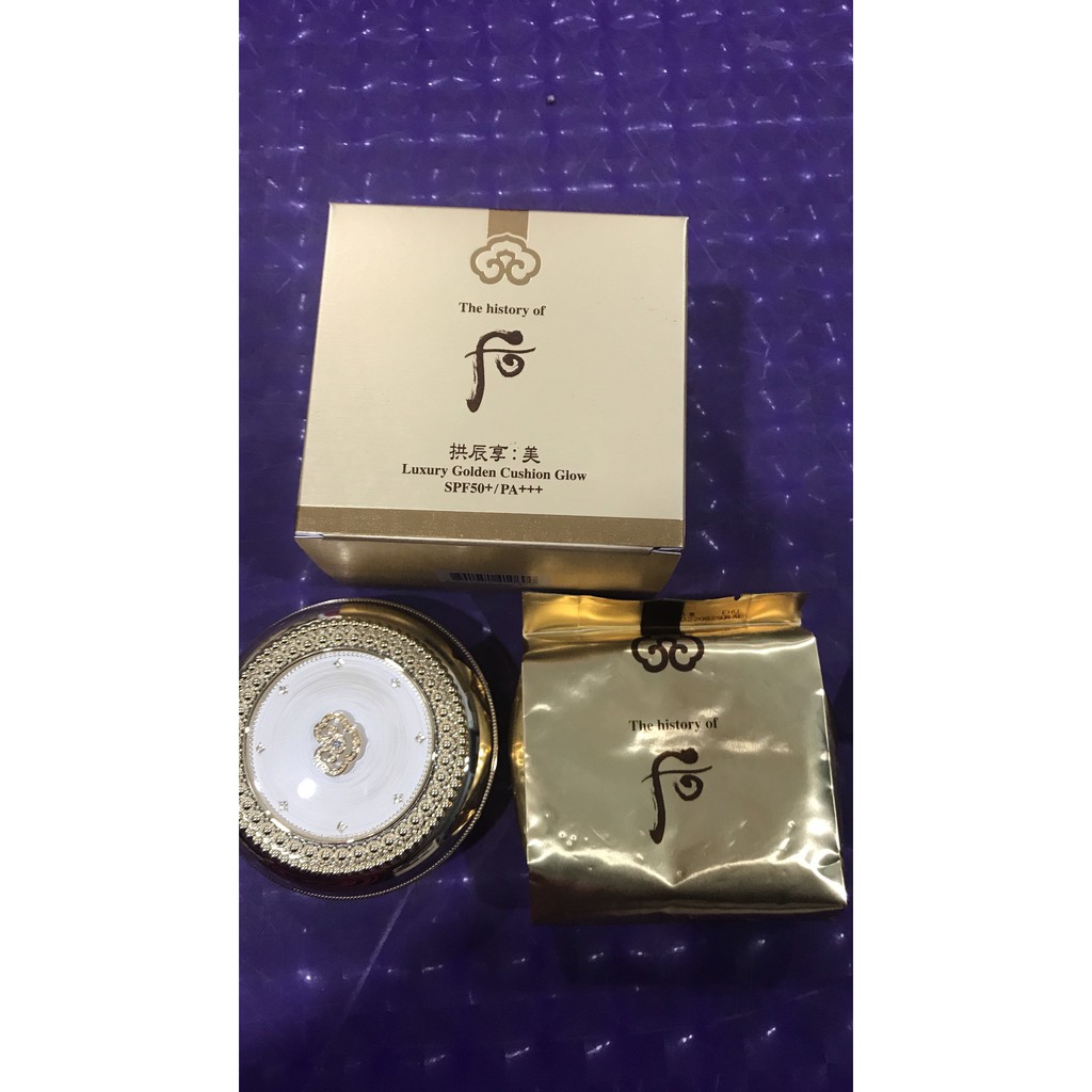 Phấn nước Whoo Luxury Golden Glow Cushion mỏng, mượt tự nhiên | BigBuy360 - bigbuy360.vn