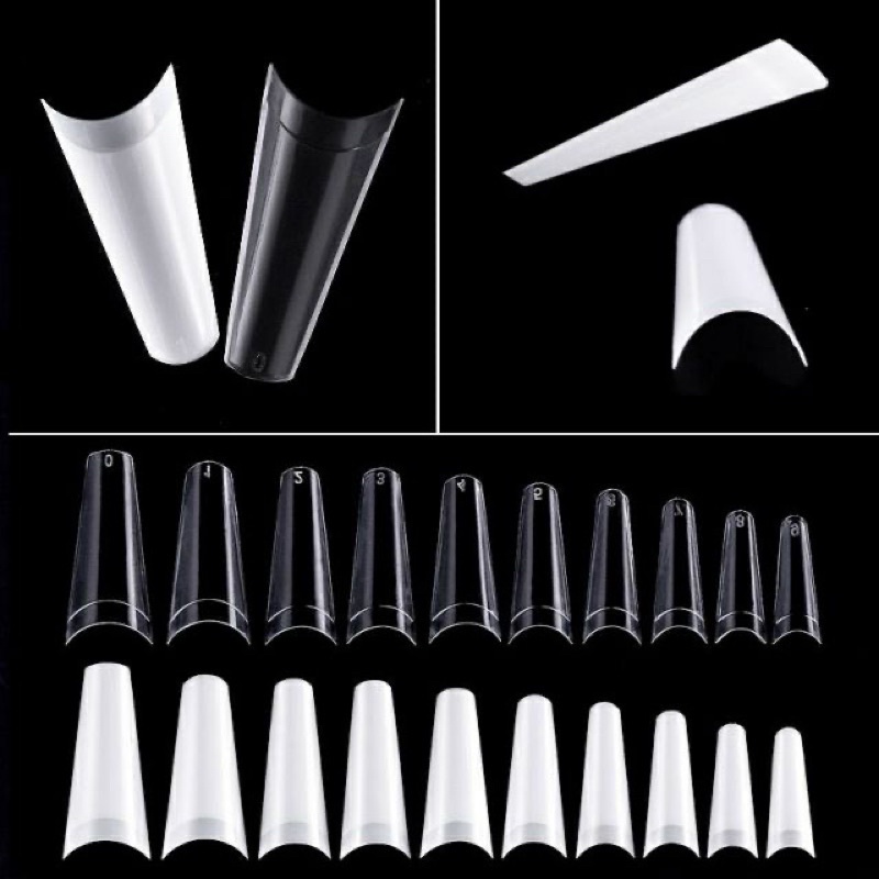 Móng Nối Thang , Móng Típ Cúp C Form Thang Túi 500pcs Đủ 10 Size