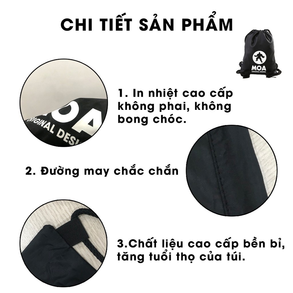 Túi dây rút thể thao mini vải dù chống nước, đựng giày, đựng bóng, đựng đồ tiện dụng (30x40cm) - AMBERVIETNAM