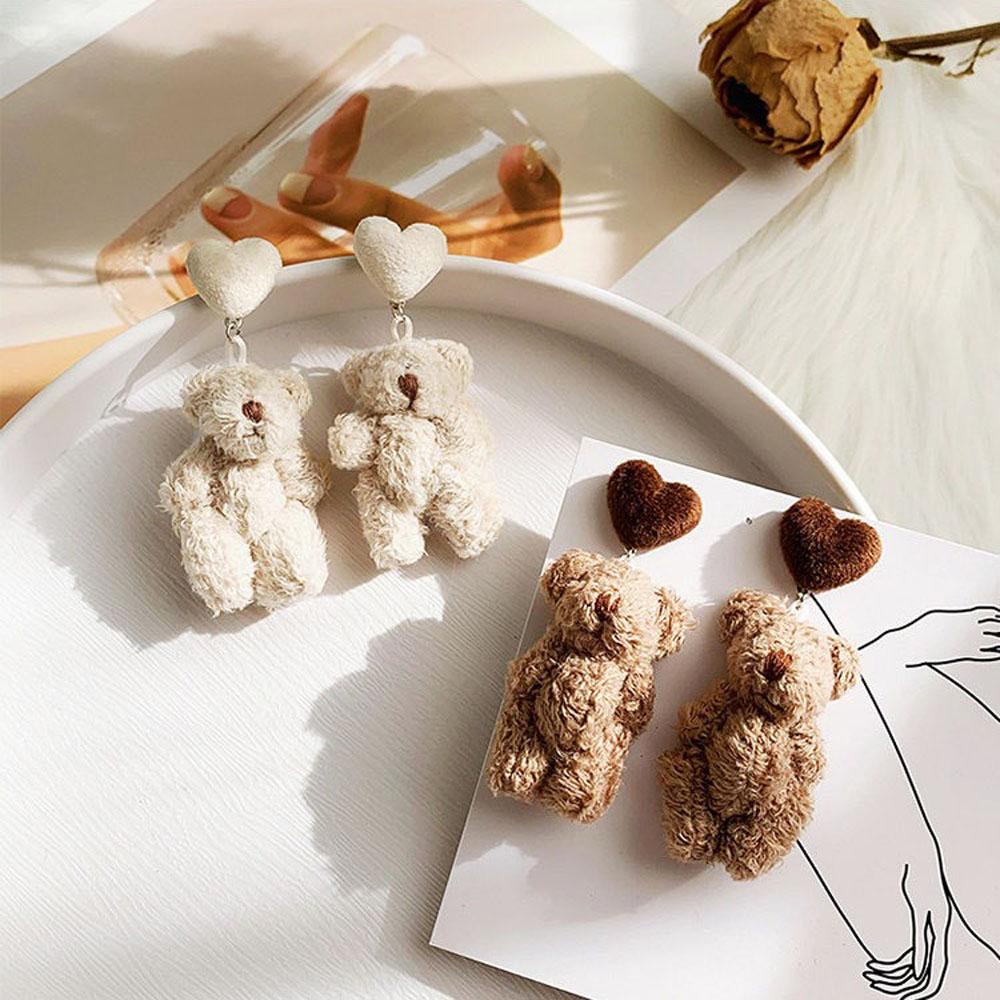 Bông Tai Hình Gấu Teddy Dễ Thương Dành Cho Nữ