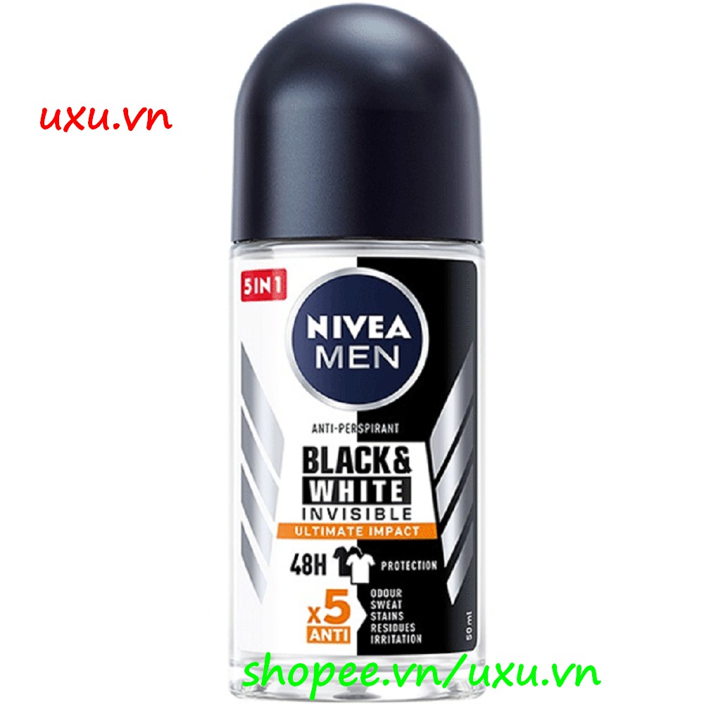 Lăn Khử Mùi Nam 50Ml Nivea Black And White Ngăn Vệt Ố Vàng Áo, Với uxu.vn Tất Cả Là Chính Hãng.