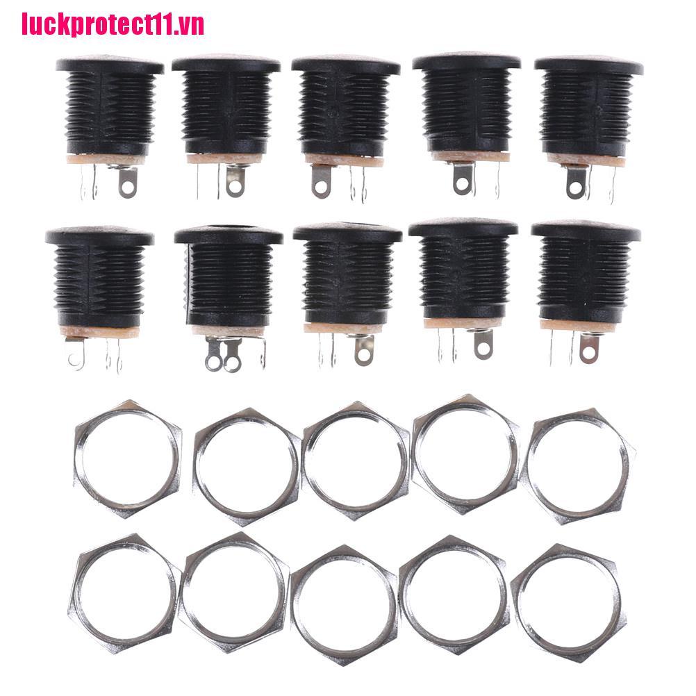 Bộ 10 Nguồn DC 022 2.1x5.5 mm Màu Đen Chất Lượng Cao