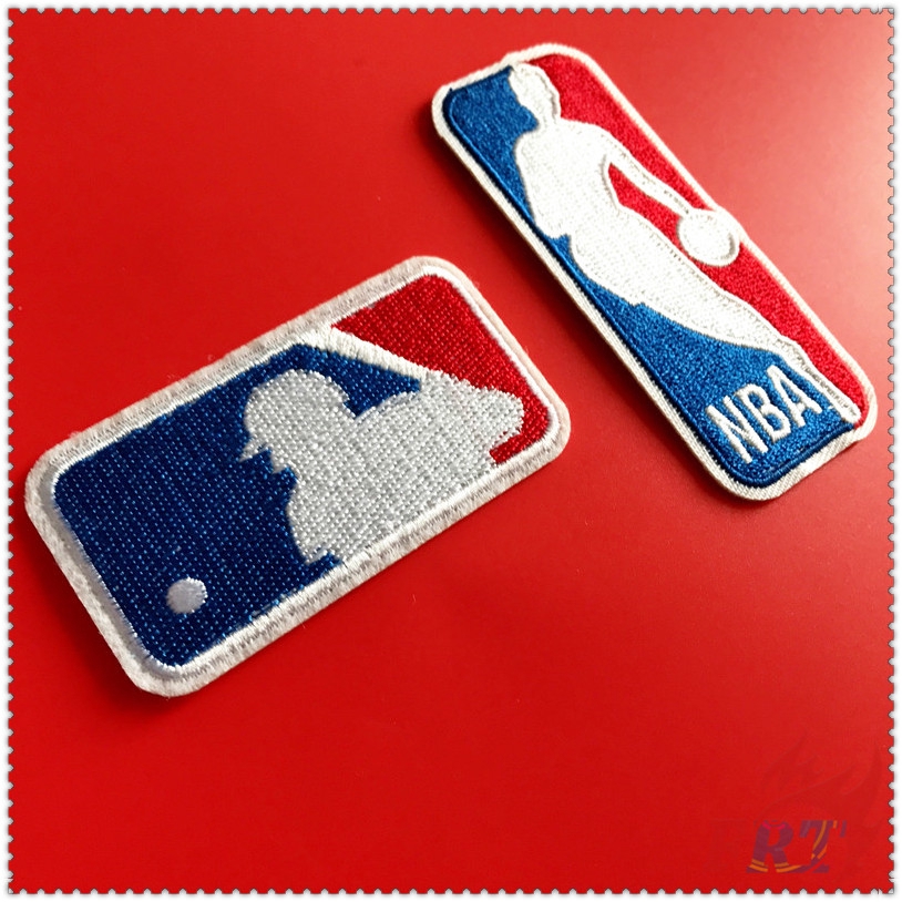 Set 2 Miếng Vá Ủi Thêu Hình Cầu Thủ Bóng Rổ Nba / Mlb