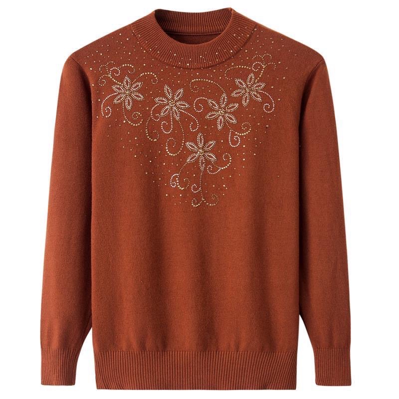 Áo len phụ nữ trung niên hoạ tiết sang trọng