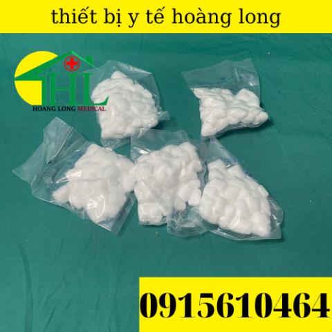 Túi 50 gói Bông gòn viên Bảo Thạch tiệt trùng từng gói 10gr