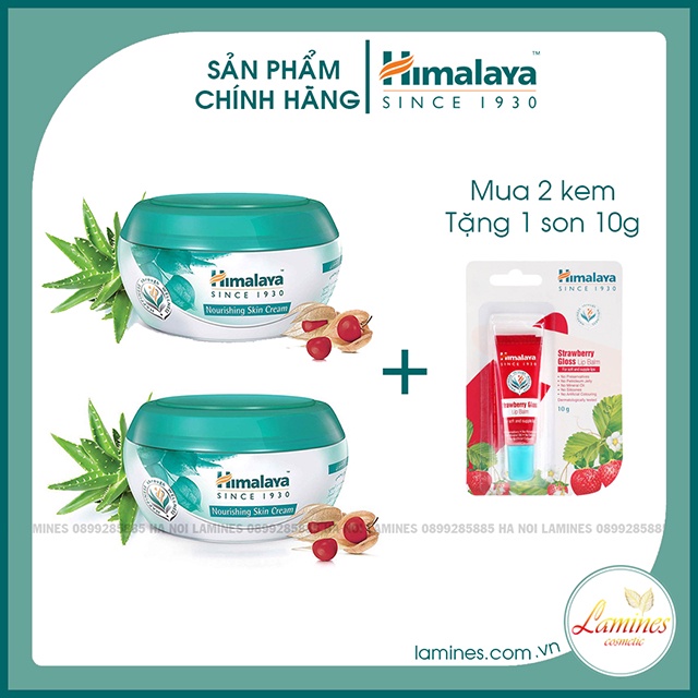 Combo 2 Kem Dưỡng Ẩm Himalaya Lô Hội Cho Da Mềm Mịn Cả Ngày | Himalaya Nourishing Skin Cream 50ml