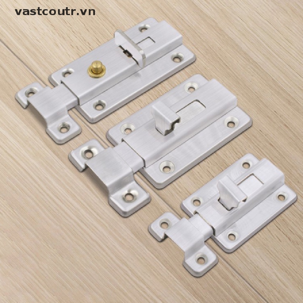 Chốt Khóa Cửa Trượt Bằng Thép Không Gỉ Dày Dặn Dễ Lắp Đặt Tiện Dụng