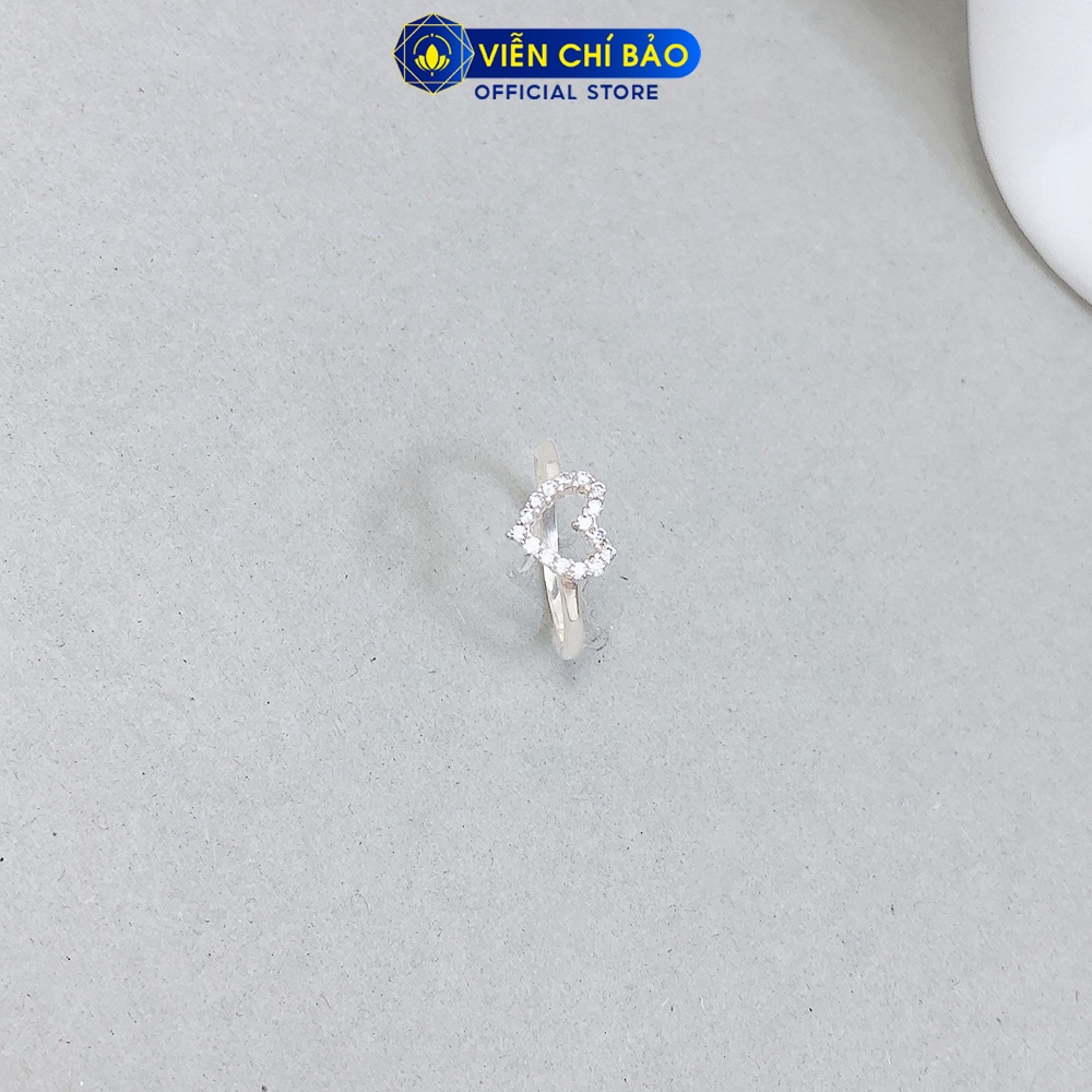 Nhẫn bạc nữ trái tim tình yêu Strong Heart chất liệu bạc S925 thời trang phụ kiện trang sức nữ Viễn Chí Bảo N400505