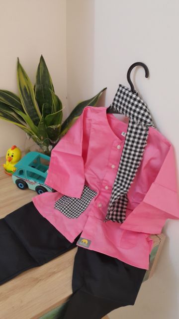 Bộ Bà Ba Bé Gái Màu Hồng Dâu 2023