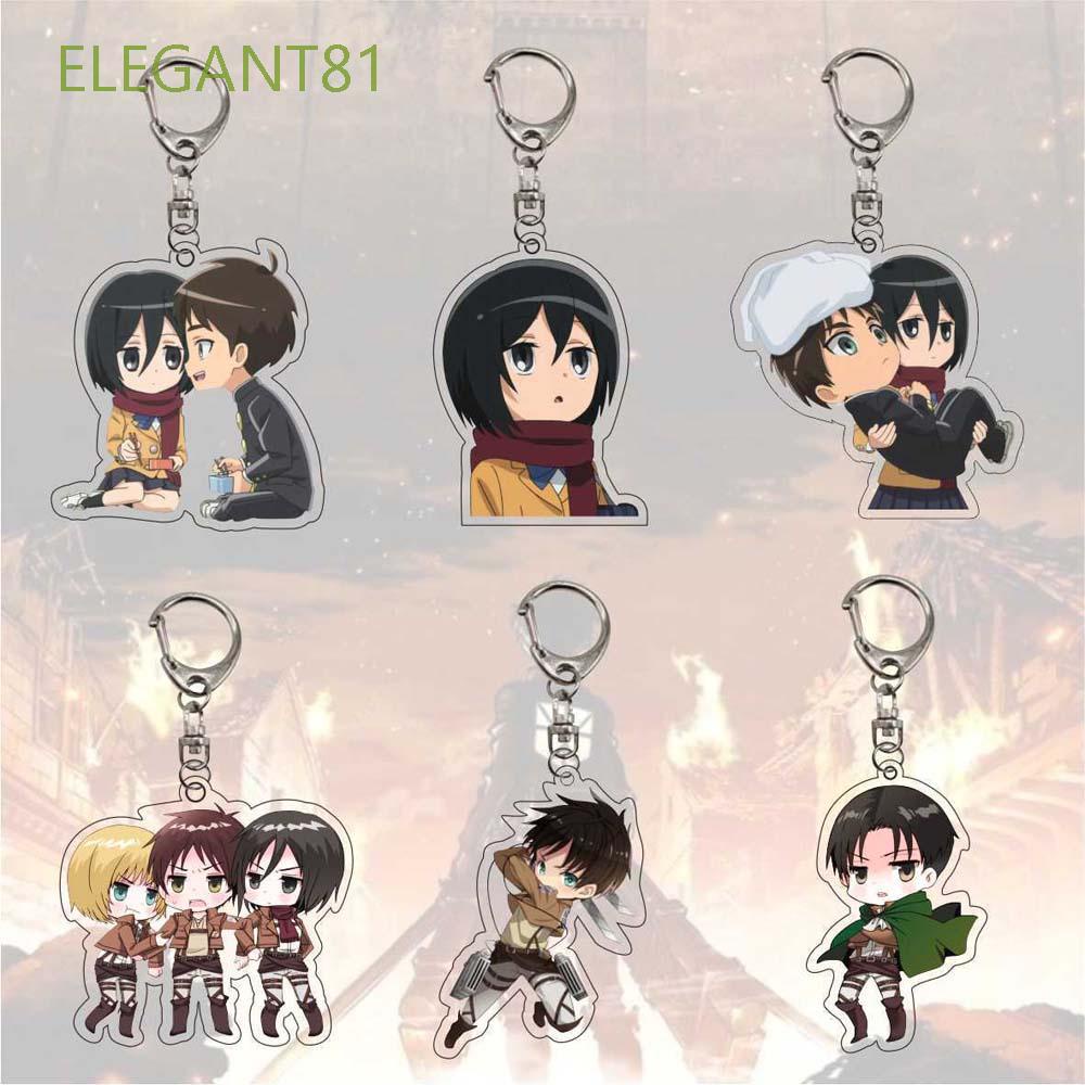 Móc Chìa Khóa Hình Levi Ackerman Eren Jaeger Phim Attack On Titan Dễ Thương Sáng Tạo Treo Trang Trí Xe Hơi Giá Đỡ