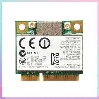 Thẻ mạng wifi không dây 2.4g/5g bluetooth 4.0 300mbps mini pci-e