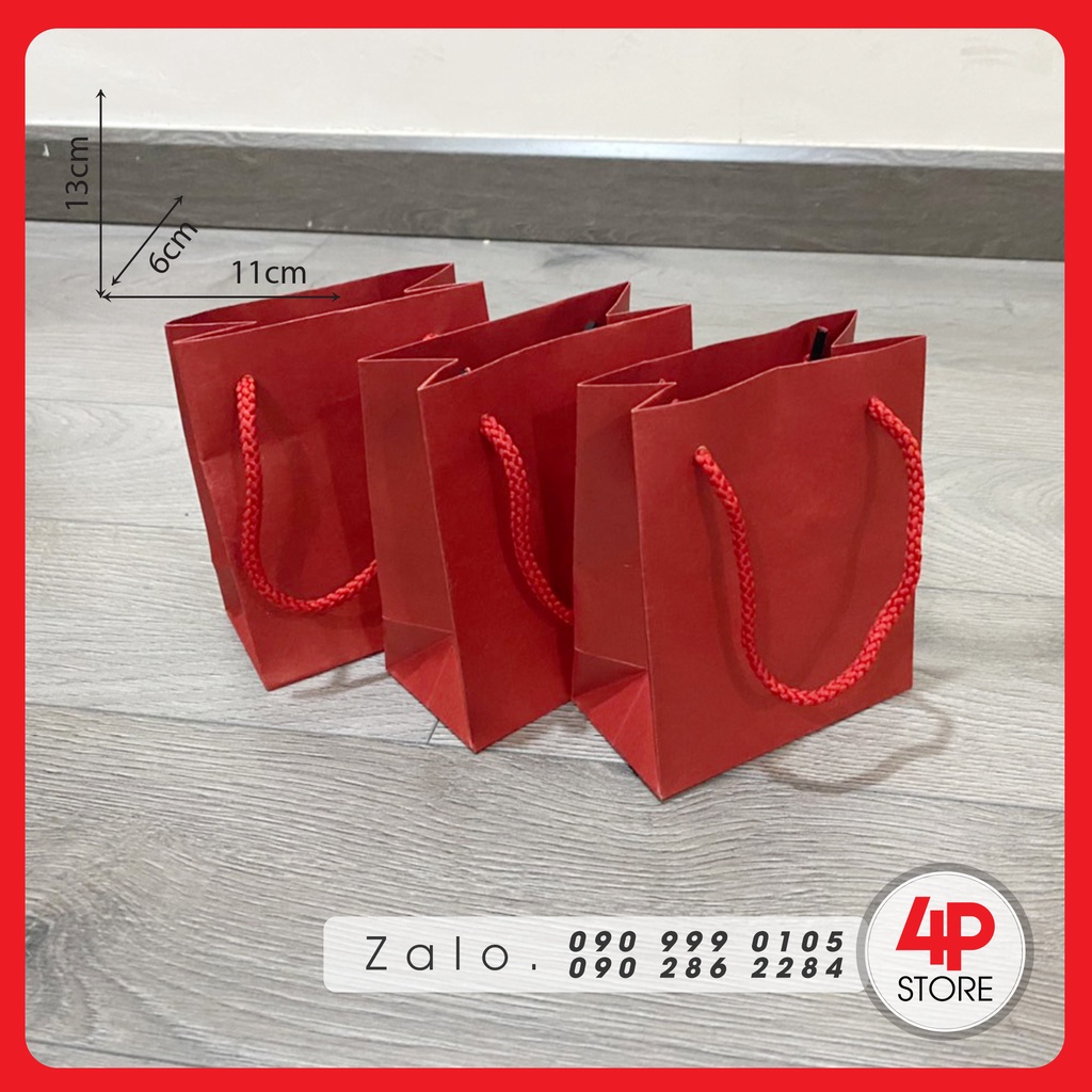 01 Túi  Kraft Xịn màu Đỏ