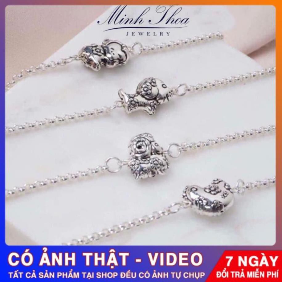 Lắc bạc cao cấp cho bé nam nữ, vòng bạc nguyên chất hình con vật Tuấn Thoan JEWELRY