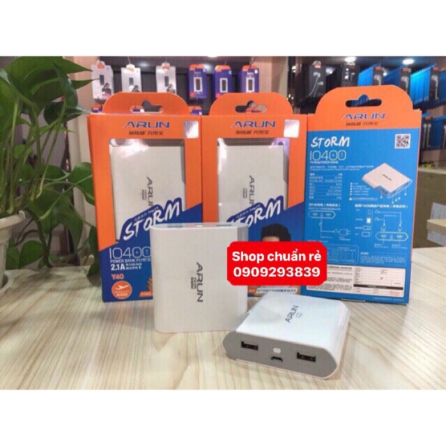 Pin sạc dự phòng chính hãng ARUN - 10.400mAh