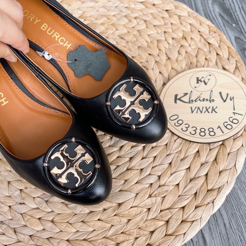 ‼️Rẻ nhất Shopee‼️ Giày Tory burch logo plaque-embellished pumps da thật