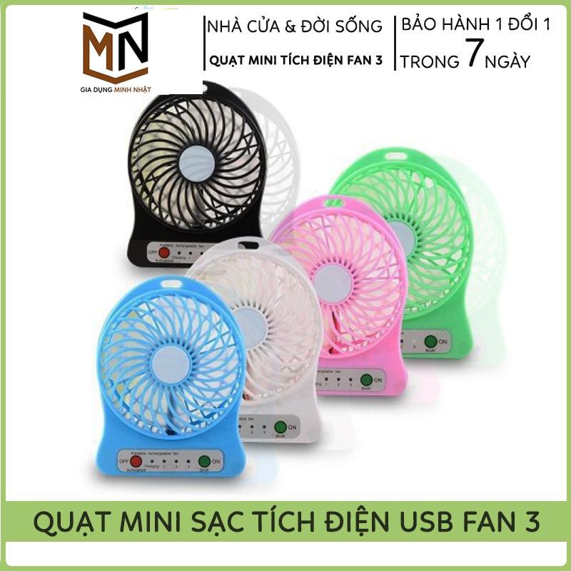 ️Bảo Hành 3 Tháng️ Quạt Mini Sạc Tích Điện Để Bàn Cầm Tay 3 Chế Độ Đèn, Siêu Mát, Siêu Tiện Dụng Cho Mùa Hè 2021