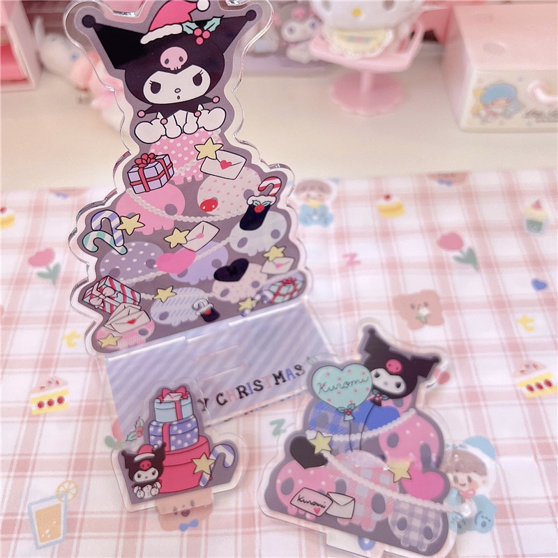 SANRIO Giá Đỡ Bánh Kem Bằng Acrylic 15cm Hình Kuromi Dễ Thương