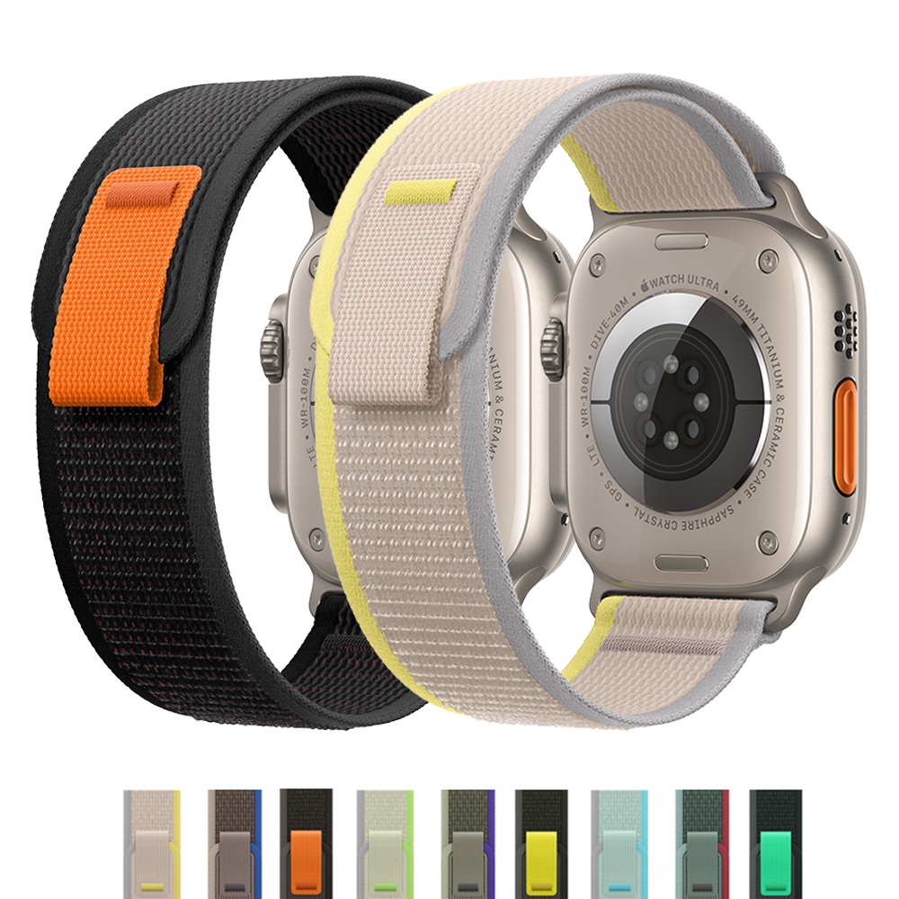 Vòng Dây Da Trail Cho apple watch 49mm 44mm 40mm 45mm 41mm 42mm 44 45 49 mm iWatch Ultra series 7 6 5 3 se 8