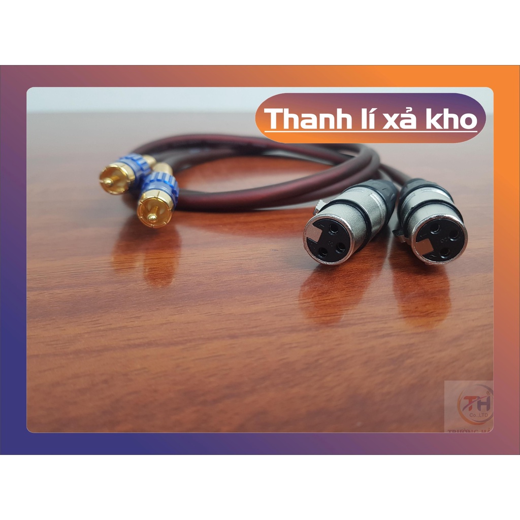 Dây Canon AV | Dây Canon Cái - Hoa Sen kết nối Vang và Âm Ly dài 0.8 mét (giá 1 sợi)