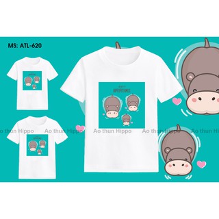 Áo thun gia đình - hippo 620