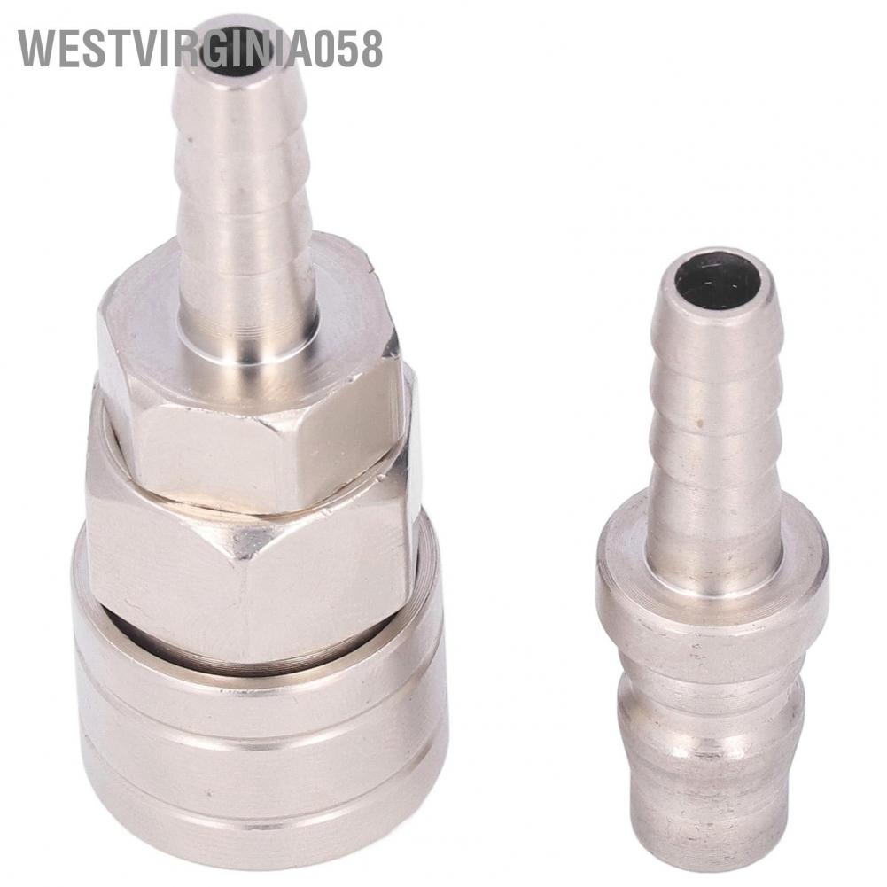 Westvirginia058 Bộ nối không khí Niken mạ thép gỉ Tự khóa Kết nhanh Phụ kiện ống nén