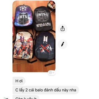 Combo 2 balo bts 400k fb thuý diễm thân