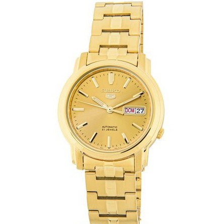 Đồng hồ cơ nam Seiko SNKK76K1S kính Hardlex chống xước, chống nước 3 ATM, dây thép không gỉ cao cấp chính hãng Nhật Bản