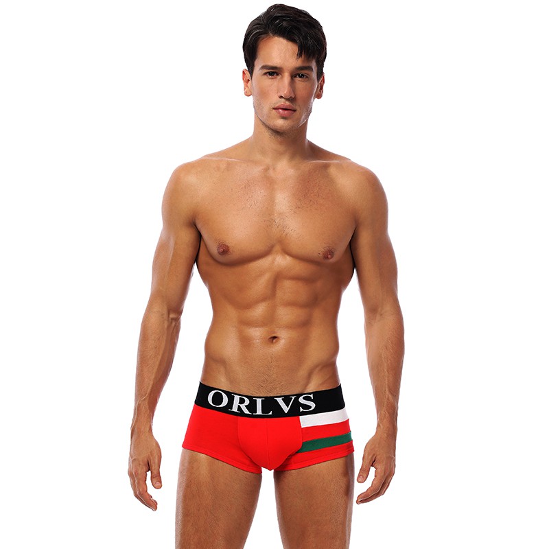 ORLVS Quần Lót Boxer Viền Sọc Thoải Mái Gợi Cảm Cho Nam