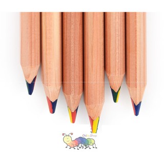 Bút Chì TAM GIÁC viết màu cầu vồng, ruột 4 màu cỡ lớn