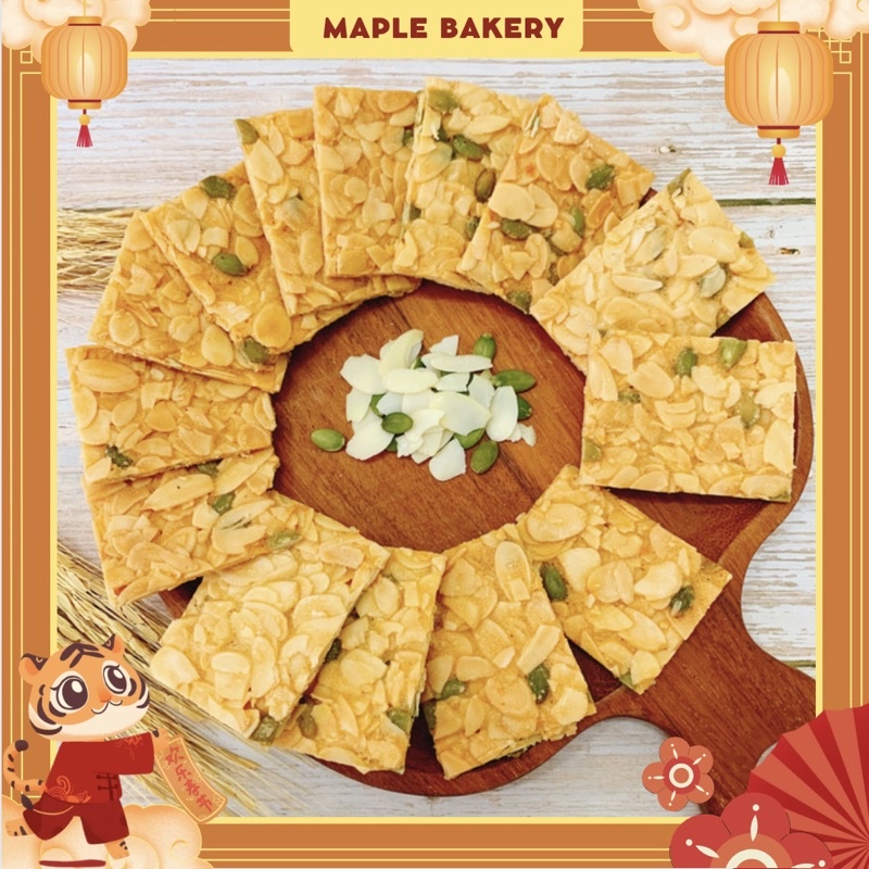 Bánh ngói Hạnh nhân healthy -Bánh ăn kiêng không đường, tốt cho sức khỏe  - túi 100g