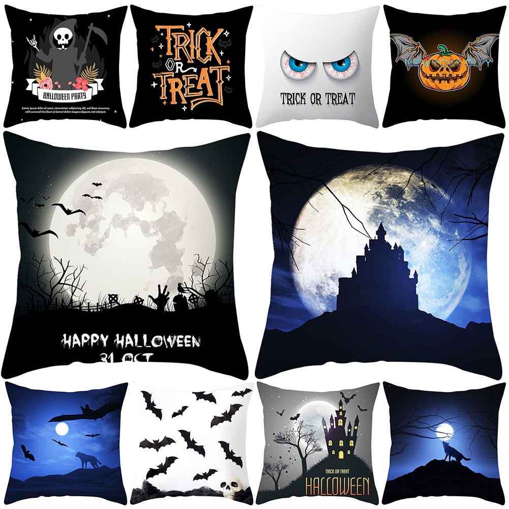 Vỏ Gối Sofa Trang Trí Chủ Đề Halloween