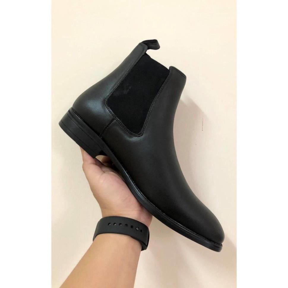 Giày Chelsea Boots nam SN15 cao cổ da bò đế độn 4cm cá tính năng động trẻ trung [Sale]